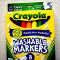 CRAYOLA CLASSIC COLORS WASHABLE MARKERS 8PK Nontoxic Broad Line 8 colors NEW in
