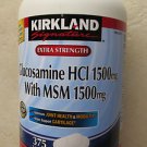 KIRKLAND GLUCOSAMINE HCL 1500 mg with MSM 1500 mg 375 TABLETS joint health Carti