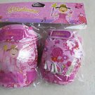 Pinkalicious Multi sport elbow and knee pads with gloves Girl pink flower gift N
