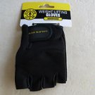 Gold's Weight Lifting Gloves MEDIUM WGGWGM12 half finger microfiber leather palm