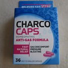 Charco Caps homeopathic Anti-Gas formula 36 capsules anti gas Fast Natural Relie