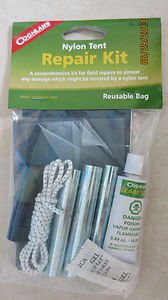 Coghlan's Nylon Tent Repair Kit No. 0205 Reusable bag needle shock cord seam sea