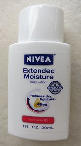 TWO Nivea EXTENDED MOISTURE Daily Lotion 1 FL Oz ( 30 mL ) Relieves Travel size