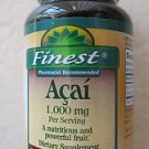 Finest Acai 1000 mg per serving Dietary Supplement Super Antioxidant 60 capsules