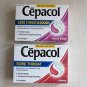 2 boxes of Cepacol SoreThroat  & Cough 16 Lozenges each ( Mixed Berry + Cherry )