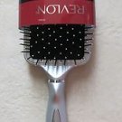NEW Revlon Hair brush rectangular shape silver / black color brushes RV2833 sign