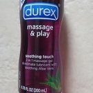 Durex massage & play soothing touch 2 in 1 massage gel lubricant 6.76 fl oz NEW