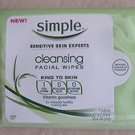 Simple Sensitive Skin experts Cleansing Facial Wipe - 7 wipes in bag vital vitam