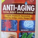 Applied Nutrition Anti Aging Total Body Daily Defense 50 liquid softgel exp:09/2015
