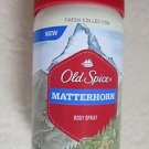 Old Spice Matterhorn Body Spray 4.0 oz (113 g) Fresh Collection smell like WIND