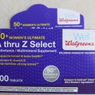 Walgreens A thru Z Select 50+ Women's Ultimate Multivitamin supplement 100 ct N