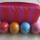 6 EOS Lip Balms Blueberry Summer Sweet Strawberry Lemon Tangerine with GIFT BAG