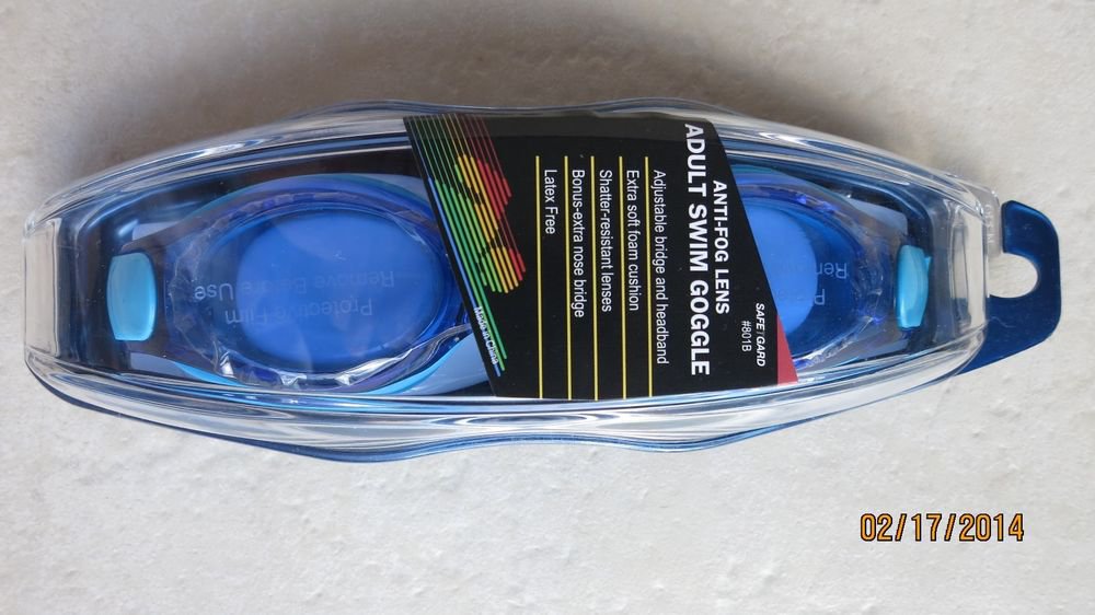 Safe T Gard Anti fog lens Adult swim Goggle blue frame goggles latex ...