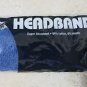 TWO Unique Headbands super absorbant cotton elastic BLUE color tennis sport NEW