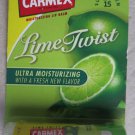 THREE Carmex Ultra Moisturizing Lip Balms SPF 15 LIME TWIST .15 oz 4.25 g sunscr