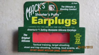 THREE boxes bMack's Shooter&acirc;��s Putty EarPlugs MACK SHOOTER EAR PLUG 2 PAIR SILICO