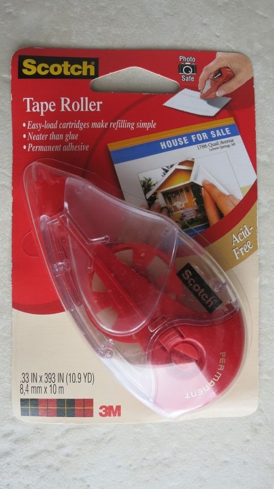 Scotch Tape Roller 3M .33 in x 393 in ( 10.9 YD ) permanent adhesive