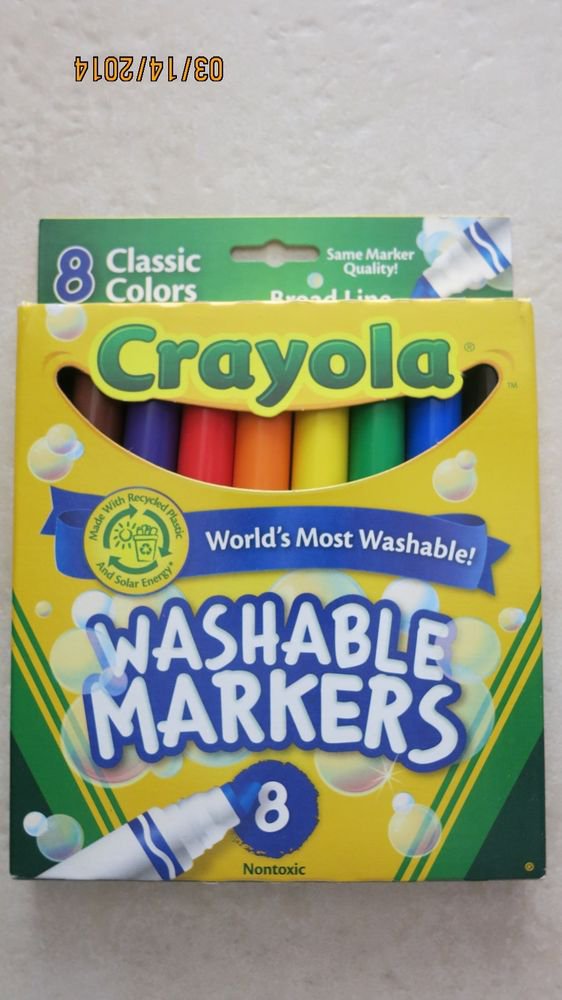 2 boxes or 12 Crayola washable classic Markers Nontoxic wash kids