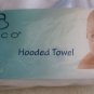 HAMCO Baby Hooded Towel White with Blue Trim soft material boy girl cute NEW pie