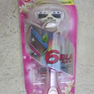 Walgreens 6 Blade for Woman razor 1 handle and 2 cartridges shaving Vanilla NEW