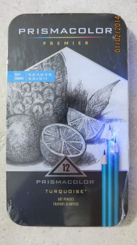 Prismacolor Premier 12 Sketching pencils in case SOFT Turquoise art sketch draw