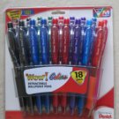 Pentel Retractable Ballpoint Pens Medium Point 18-Pack Assorted Colors BK440BP18