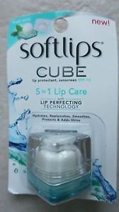 Softlips Cube lip protectant sunscreen SPF 15 Fresh Mint Lip Balm 5 in 1 lip NEW