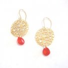 FREE Shipping Idit Stern Bloodshot Raspberry Earrings