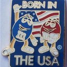 M&M Candy Born in the USA Pin Red White Blue America!!