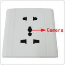 White Spy Electronic Outlet with Hidden Camera support TF Card