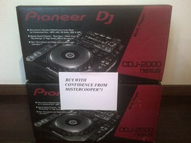Cdj2000 NEXUS Pioneer, 1 PAIR, Brand New, 2 YEARS WARRANTY