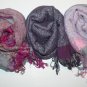 Leopard Print Women's Scarf - Gray/Purple