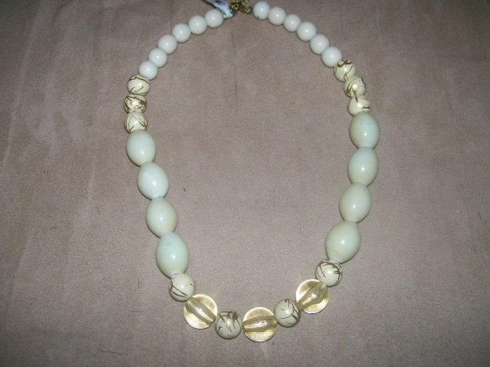 White Beaded Necklace