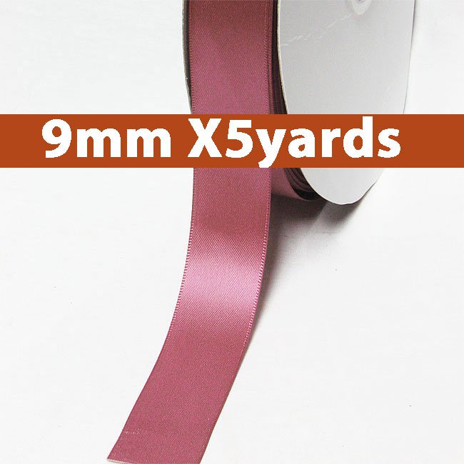 # 168 colonial rose Color 9mm Wide 5 Yards5 Double Faced Satin Ribbon (#28800 X5 Yards)