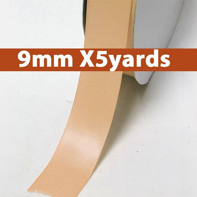 # 203 moonstone Color 9mm Wide 5 Yards5 Double Faced Satin Ribbon (#28800 X5 Yards)