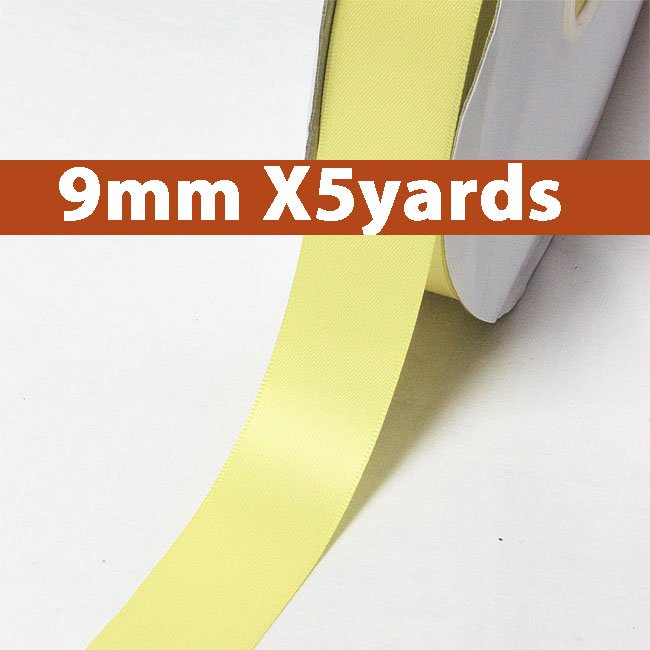 # 617 baby maize Color 9mm Wide 5 Yards 5 Double Faced Satin Ribbon (#28800 X5 Yards)