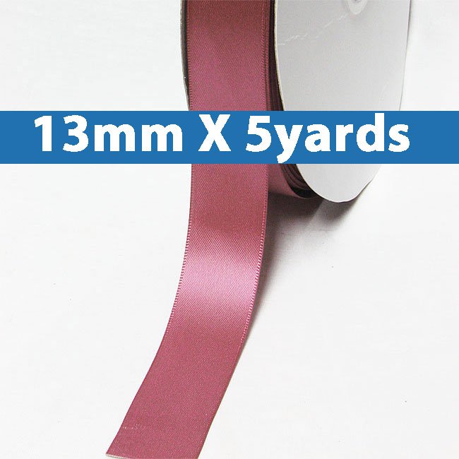 # 168 colonial rose Color 13mm/0.5" Wide 5 Yards Double Faced Satin Ribbon (#28800 X5 Yards)