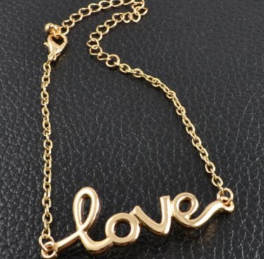Rose Gold Tone Dainty Love Bracelet