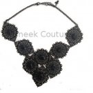 Black Victorian Style Statement Necklace
