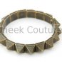 Antiqued Bronze Punk Fashion Pyramid Rivet Stretch Bracelet