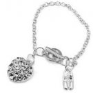Silver Love Dance Ballet Bracelet