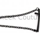 Black Simple Chain Cross Bracelet