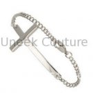 Silver Simple Chain Cross Bracelet
