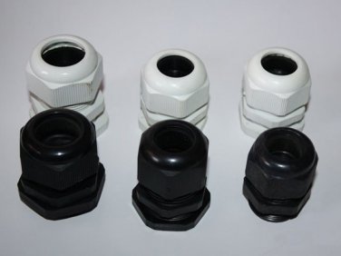 PG16 Nylon 66 Material IP68 Cable Glands Waterproof Level White Black Color On Sale 100PCS/Bag