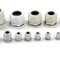 PG9 Nylon Plastic Waterproof Cable Glands IP68 CE Rohs Grey Black Color Cable Joint 100PCS/Bag