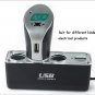 3 Way Auto Car Cigarette Charger Socket Adapter 12V Car Charger Suit for General Cars