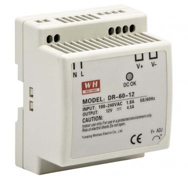 60W Din Rail Mounted 24VDC 2.5A Output Switching Power Supply