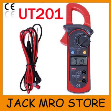 UNI-T UT201 LCD Digital Clamp Multimeter Ohm DMM DC AC Current Voltmeter