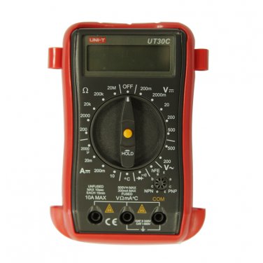 UNI-T Brand UT30C Handheld Digital Multimeters AC DC Voltmeter Ohm Temperature Tester Instruments
