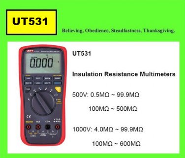 UNI-T UT531 LCD Multi-function Digital Insulation Resistance Testers Max.Display 6000